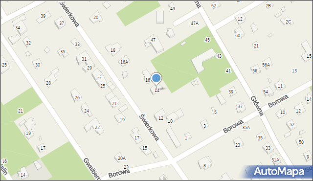 Kamionka, Świerkowa, 14, mapa Kamionka