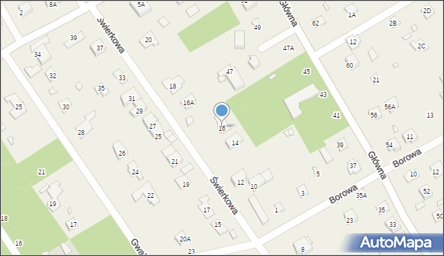 Kamionka, Świerkowa, 16, mapa Kamionka
