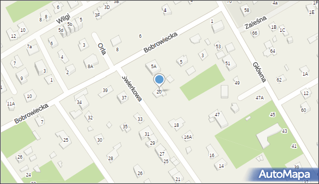 Kamionka, Świerkowa, 20, mapa Kamionka