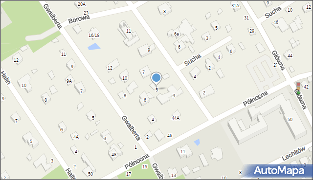 Kamionka, Świerkowa, 5, mapa Kamionka