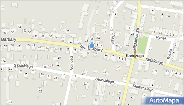 Kańczuga, św. Barbary, 19, mapa Kańczuga