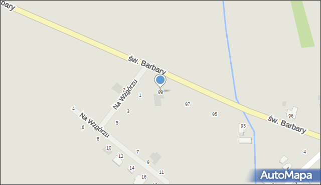 Kańczuga, św. Barbary, 99, mapa Kańczuga
