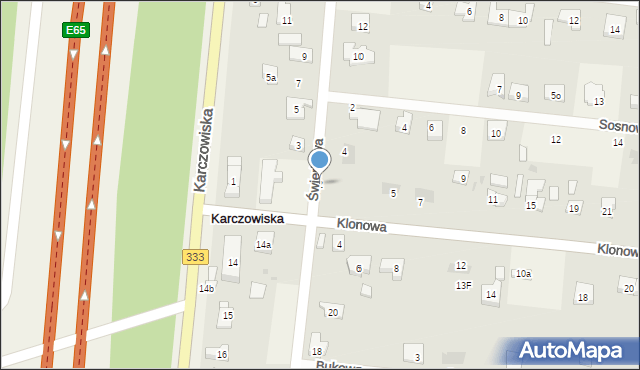 Karczowiska, Świerkowa, 2, mapa Karczowiska