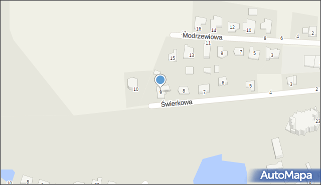 Kargoszyn, Świerkowa, 9, mapa Kargoszyn