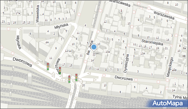 Katowice, św. Jana, 12, mapa Katowic