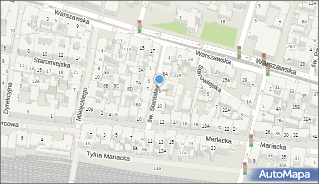Katowice, św. Stanisława, 6, mapa Katowic