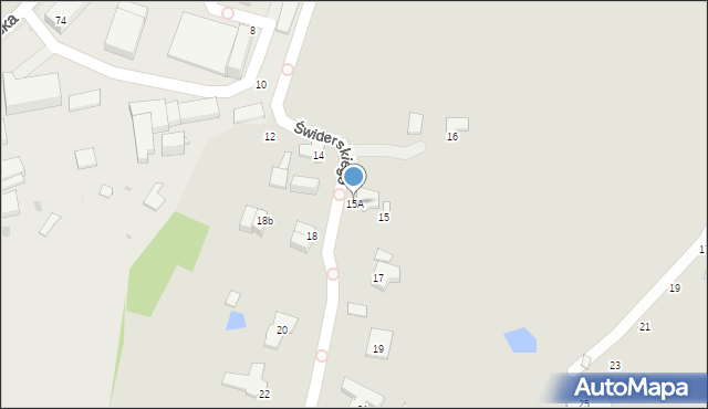 Katowice, Świderskiego Jana, prof., 15A, mapa Katowic