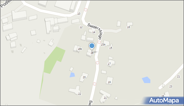 Katowice, Świderskiego Jana, prof., 18, mapa Katowic