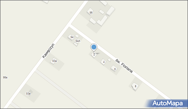 Kawęczyn, św. Floriana, 2, mapa Kawęczyn