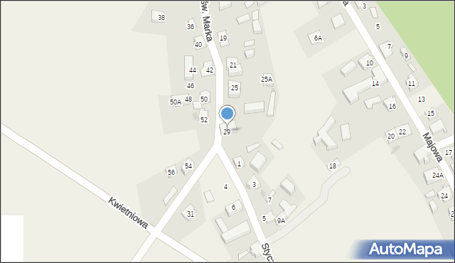 Kazimierz, św. Marka, 29, mapa Kazimierz