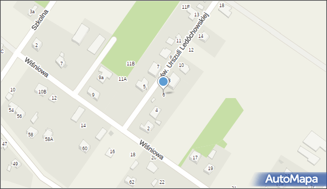 Kazimierz, św. Urszuli Ledóchowskiej, 6, mapa Kazimierz