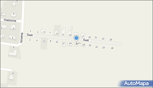 Kaźmierz, Świt, 16, mapa Kaźmierz