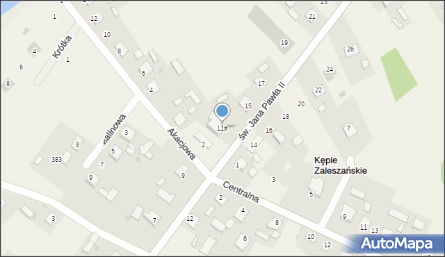 Kępie Zaleszańskie, św. Jana Pawła II, 11a, mapa Kępie Zaleszańskie