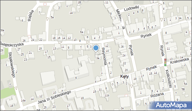 Kęty, Świętokrzyska, 3A, mapa Kęty