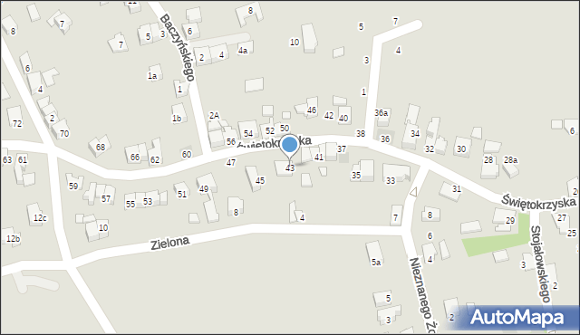 Kęty, Świętokrzyska, 43, mapa Kęty