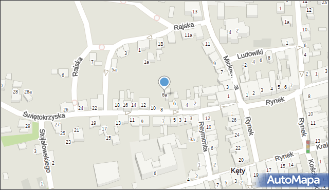 Kęty, Świętokrzyska, 6a, mapa Kęty