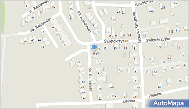 Kęty, Świętokrzyska, 91A, mapa Kęty