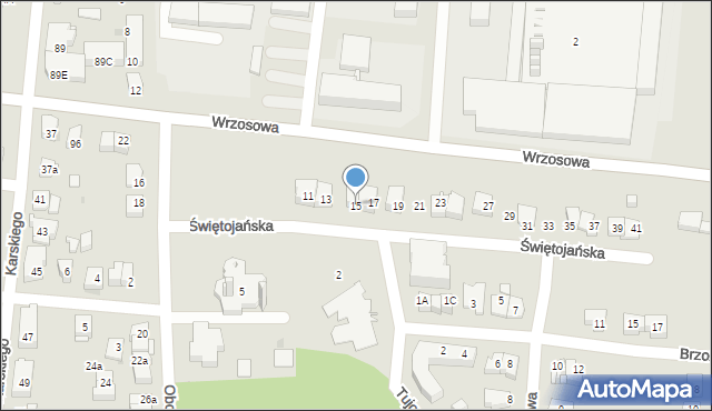 Kielce, Świętojańska, 15, mapa Kielc