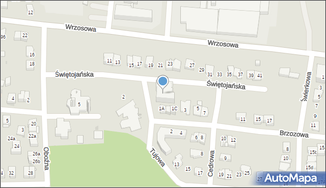 Kielce, Świętojańska, 6, mapa Kielc