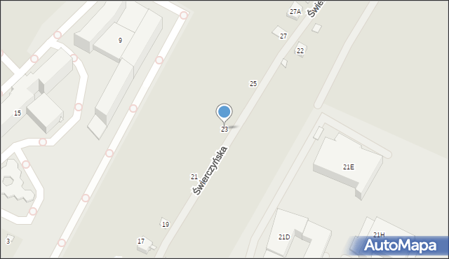 Kielce, Świerczyńska, 23, mapa Kielc