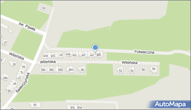 Kielce, Świerczyńska, 42j, mapa Kielc