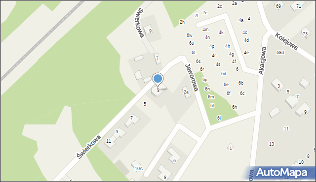 Klepacze, Świerkowa, 3, mapa Klepacze