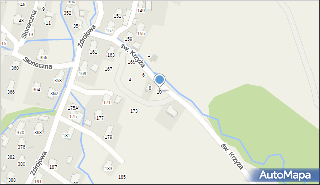 Klimkówka, św. Krzyża, 10, mapa Klimkówka