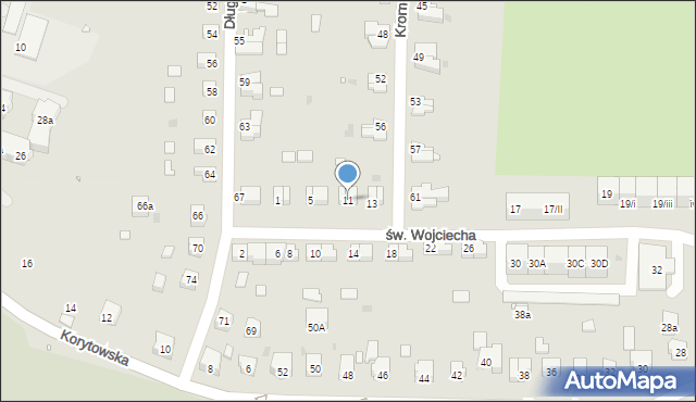 Kłodzko, św. Wojciecha, 11, mapa Kłodzka