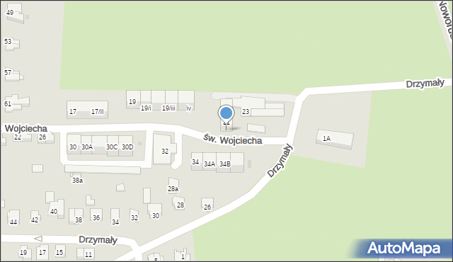 Kłodzko, św. Wojciecha, 21/i, mapa Kłodzka
