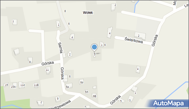 Kobiernice, Świerkowa, 3, mapa Kobiernice