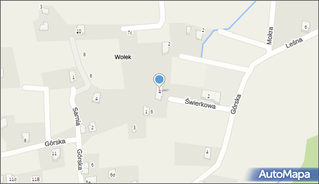 Kobiernice, Świerkowa, 4, mapa Kobiernice