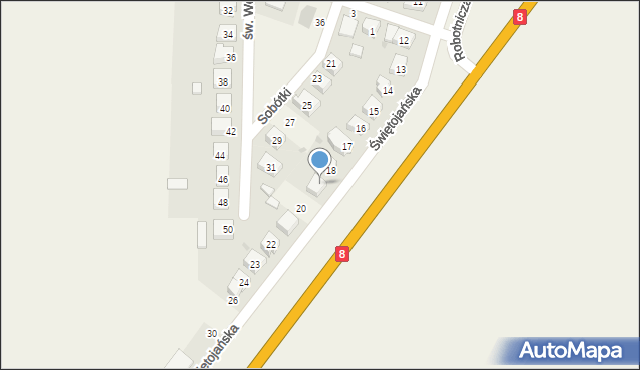 Kobierzyce, Świętojańska, 19, mapa Kobierzyce