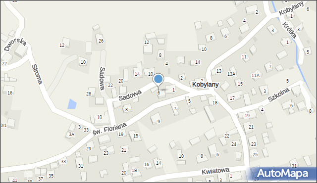 Kobylany, św. Floriana, 6, mapa Kobylany