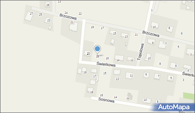 Kobylarnia, Świerkowa, 18, mapa Kobylarnia