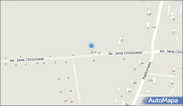 Kock, św. Jana Chrzciciela, 13, mapa Kock