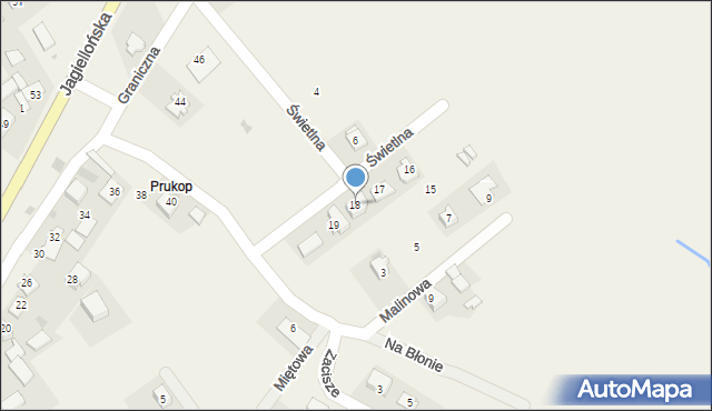 Kocmyrzów, Świetlna, 18, mapa Kocmyrzów