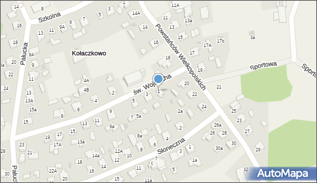 Kołaczkowo, św. Wojciecha, 1, mapa Kołaczkowo
