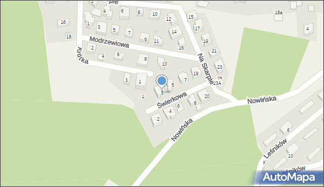 Kolbudy, Świerkowa, 3, mapa Kolbudy