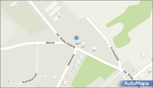 Kolbuszowa, św. Brata Alberta, 14e, mapa Kolbuszowa