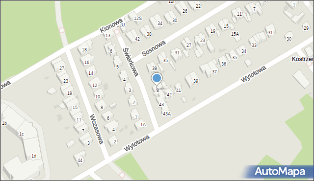 Kołobrzeg, Świerkowa, 8, mapa Kołobrzegu