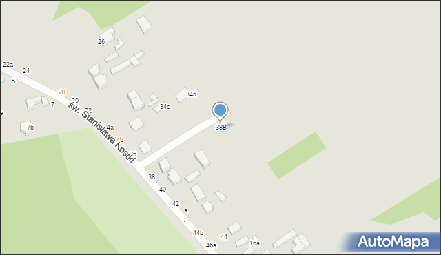 Koluszki, św. Stanisława Kostki, 38B, mapa Koluszki