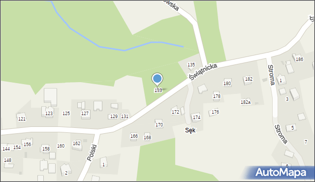 Konary, Świątnicka, 133, mapa Konary