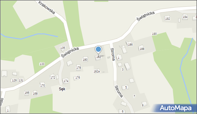 Konary, Świątnicka, 182, mapa Konary
