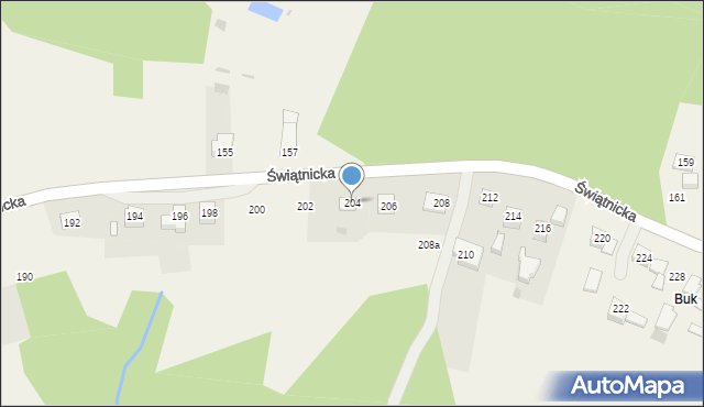 Konary, Świątnicka, 204, mapa Konary