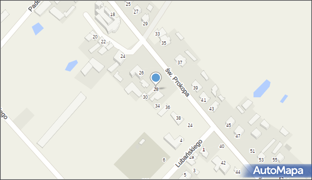 Koneck, św. Prokopa, 28, mapa Koneck