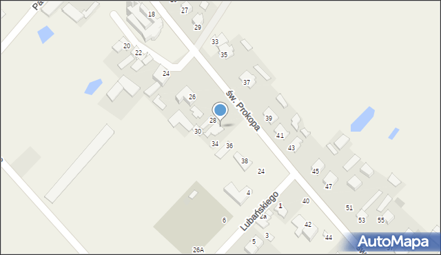 Koneck, św. Prokopa, 32, mapa Koneck