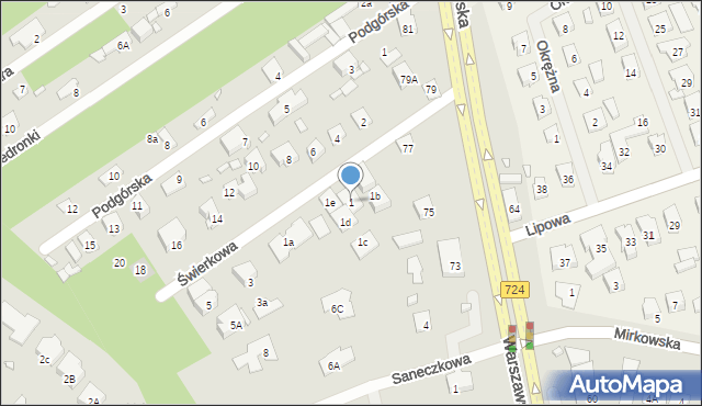 Konstancin-Jeziorna, Świerkowa, 1, mapa Konstancin-Jeziorna