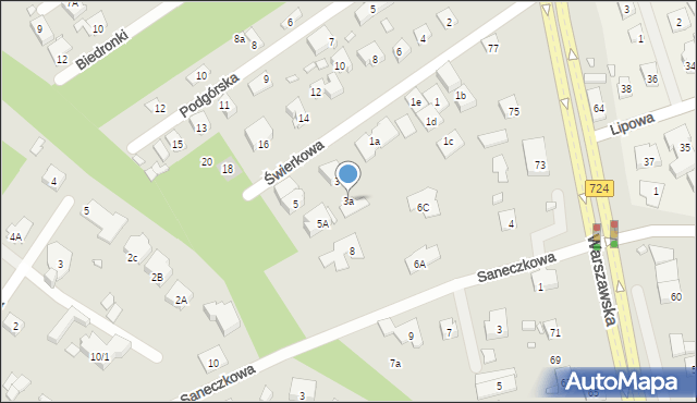Konstancin-Jeziorna, Świerkowa, 3a, mapa Konstancin-Jeziorna