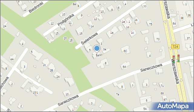 Konstancin-Jeziorna, Świerkowa, 5A, mapa Konstancin-Jeziorna