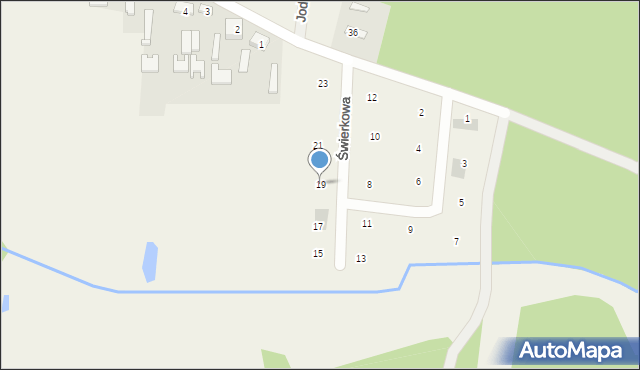 Kopaniny, Świerkowa, 19, mapa Kopaniny